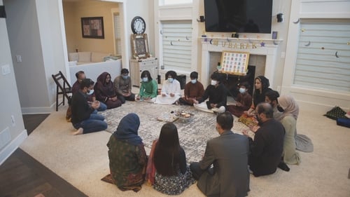 The celebration sees friends and family coming together for food and drinks