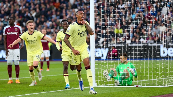 Gabriel celebrates his winner