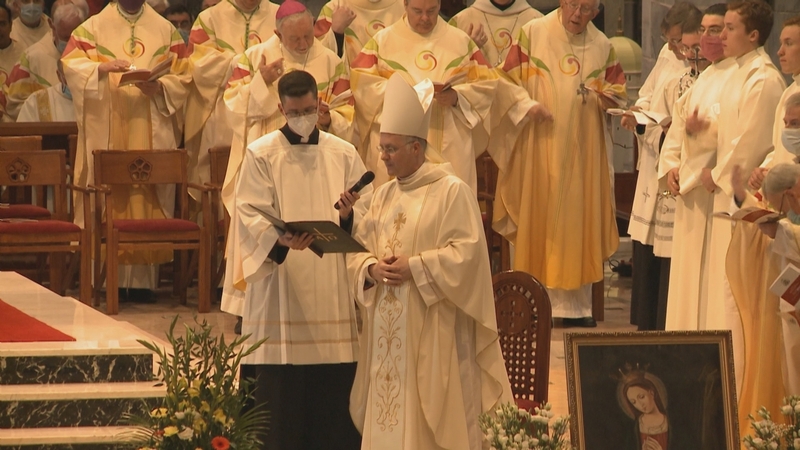 Bishop Michael Duignan pictured at installation ceremony today