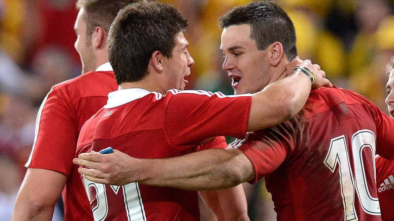 Ben Youngs (l) and Johnny Sexton in action for the Lions in 2013