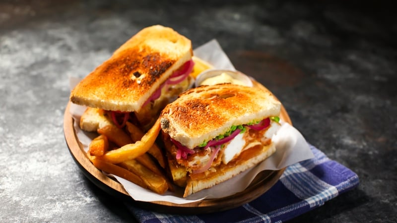 Mark Moriarty's southern-fried monkfish and chip butty