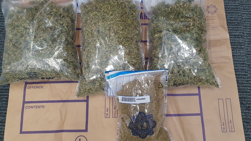 Cannabis herb seized during a search in Galway