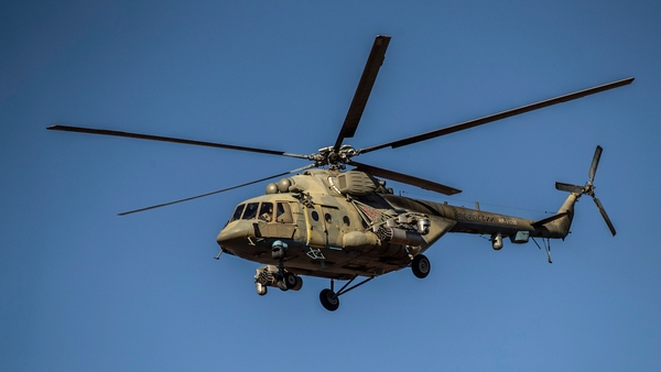 A ministry spokesman said the violation was caused by Mi-17 helicopter (file pic)