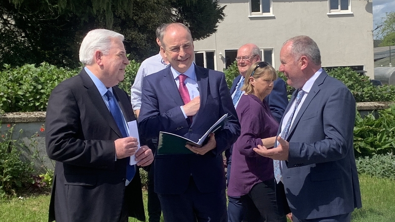 Taoiseach Micheál Martin with Nicholas Dunne (right), chief-executive of Killowen Farm