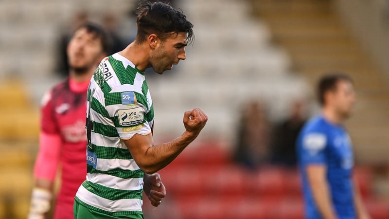 Danny Mandroiu got the second goal of the night for Shamrock Rovers