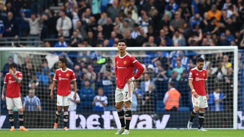 Cristiano Ronaldo (C) and his team-mates were over-run by the Seagulls