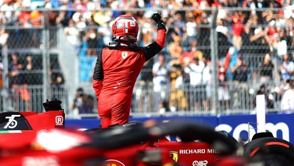 Charles Leclerc salutes