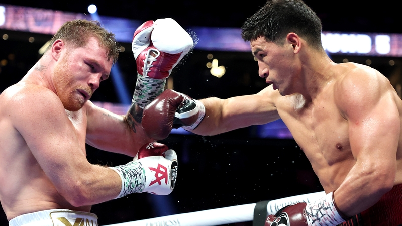 Dmitry Bivol (right) beat Canelo Alvarez by unanimous decision