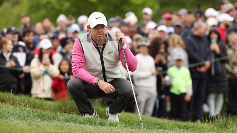 Rory McIlroy in action during the final round of the Wells Fargo