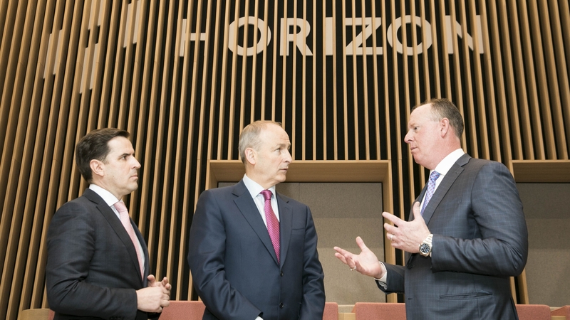 Martin Shanahan (left), CEO IDA Ireland, Taoiseach Michael Martin and Tim Walbert, CEO of Horizon Therapeutics