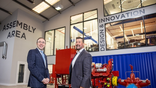 Minister of State Robert Troy and Ted Wright, CEO of Writech at the company's new innovation centre