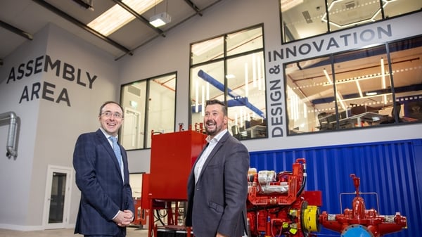 Minister of State Robert Troy and Ted Wright, CEO of Writech at the company's new innovation centre