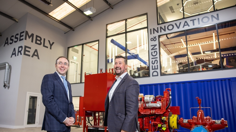Minister of State Robert Troy and Ted Wright, CEO of Writech at the company's new innovation centre