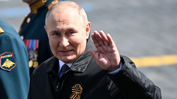 Russian President Vladimir Putin at Victory Day celebrations in Moscow yesterday. Photo: Getty Images