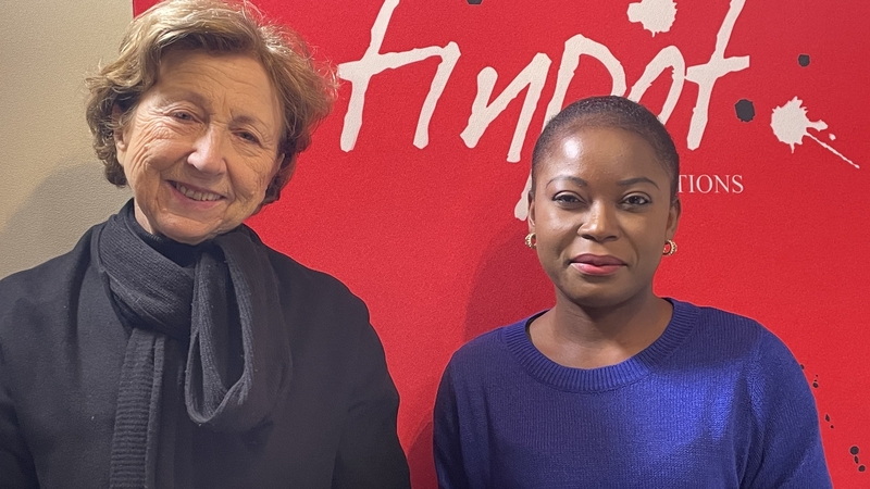 Poetry Programme host Olivia O Leary with Nithy Kasa