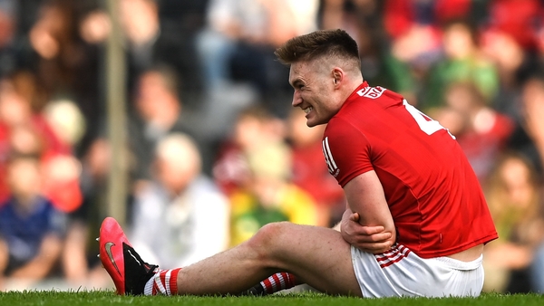 Kevin Flahive was injured late on against Kerry