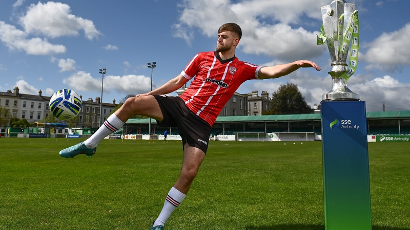 Will Patching of Derry City pictured at the launch of the FAI and SSE Airtricity's sustainability drive for Irish football