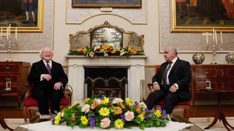 President Michael D Higgins with George Vella, the President of Malta