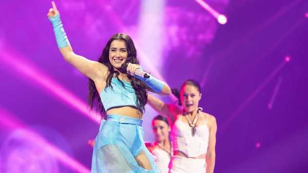 Brooke Scullion performing in the Eurovision Song Contest semi-final on Thursday night - "I am so proud of how far I've come and the support from home has been amazing" Photo: Sarah Louise Bennett / EBU