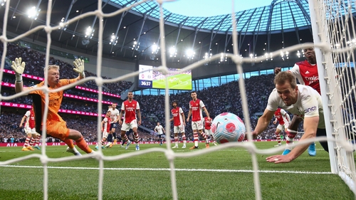Harry Kane of Tottenham Hotspur scores his side's second