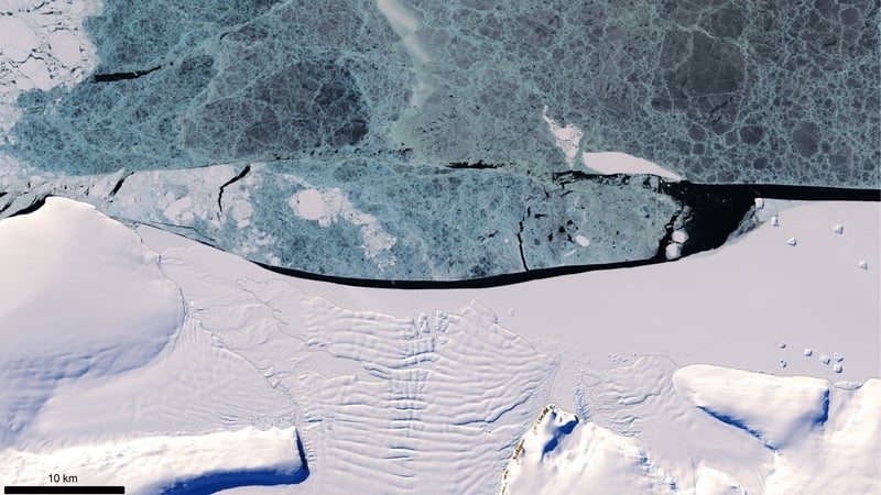 One of the ice shelves in the eastern Antarctic that has grown in the last 20 years despite global warming.