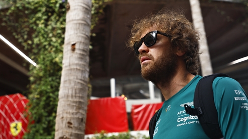 The four-time champion is racing for Aston Martin