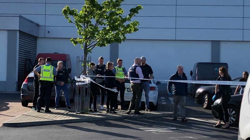 Gardaí attend the scene of the shooting in Finglas, Dublin
