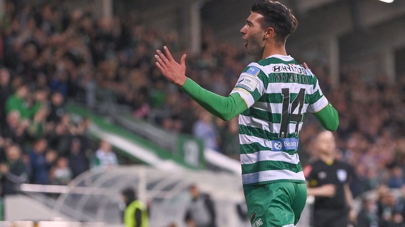 Danny Mandroiu celebrates his goal at Tallaght Stadium