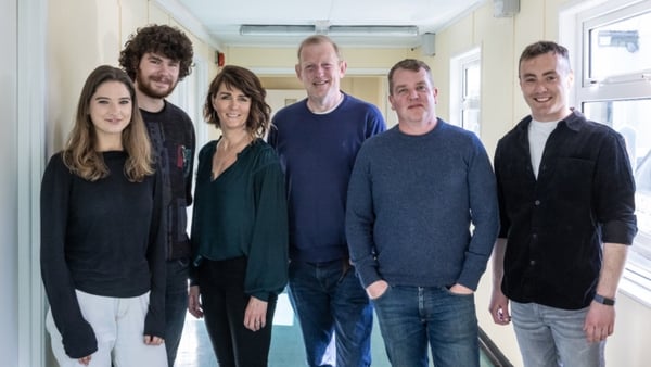 The Cavalcaders' cast: (L-R) Éilis McLaughlin, Tiernan-Messitt-Greene, Amelia-Crowley, Sean Kearns, Garrett Lombard and Naoise Dunbar (Pic: Ste Murray)