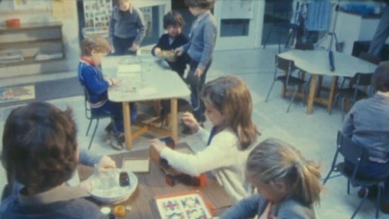 Children in Montessori classroom (1977)