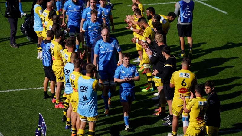 Leinster leave the field at Stade Marcel Deflandre last season after the 32-23 defeat