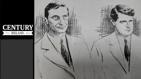 Century Ireland Issue 231 - Sketch of Éamon de Valera and Michael Collins Photo: Irish Life, 26 May…