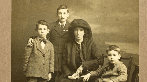 Kathleen Clarke and her children. Image courtesy of the National Library of Ireland