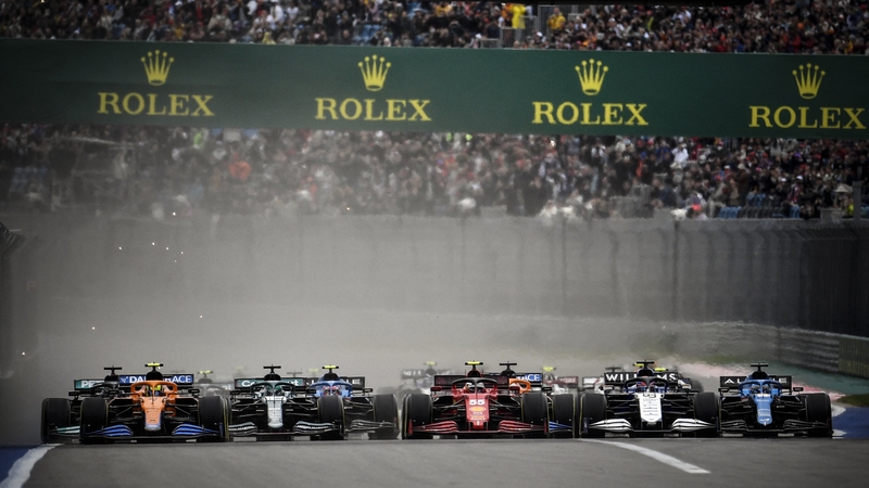 Drivers racing at Sochi during the 2021 grand prix