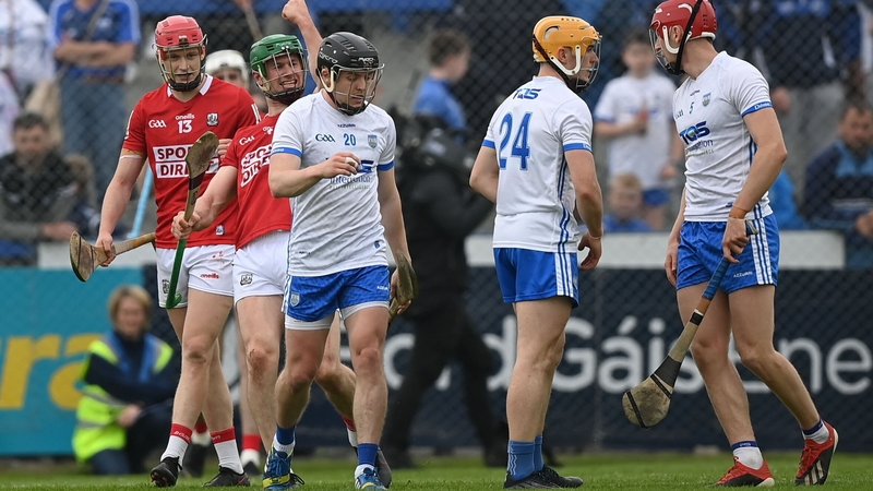 Cork's Séamus Harnedy celebrates winning possession against Waterford
