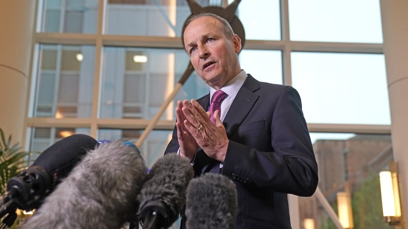 Taoiseach Micheál Martin was speaking to reporters in Belfast after meetings with party leaders and business groups