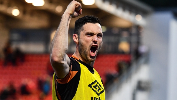 Pat Hoban celebrates after the final whistle