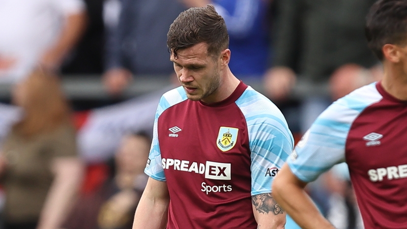 Ireland international Kevin Long reacts after the full-time whistle