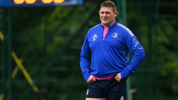 Tadhg Furlong at Leinster training on Monday