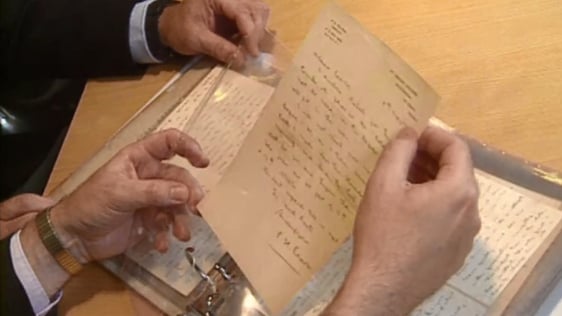 Patrick Pearse letters are presented to the State, 1992.