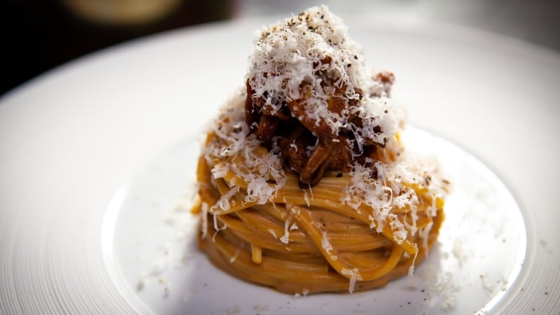 Mark Moriarty's mushroom and parmesan spaghetti