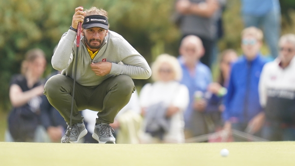 Joost Luiten eyes up a putt at Bernardus Golf in Cromvoirt