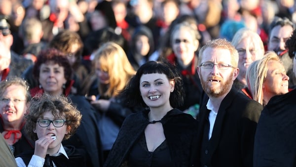 Attendees had to wear black shoes, black trousers or dress, a waistcoat, shirt, black cape and, of course, fangs