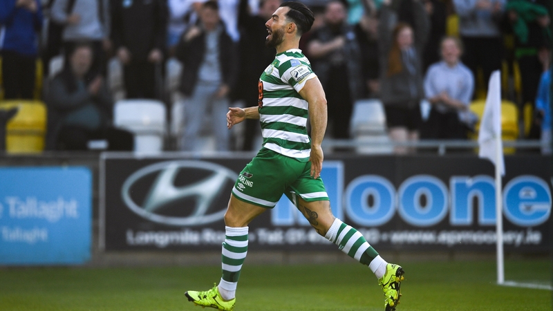 Richie Towell celebrates giving the hosts an early lead