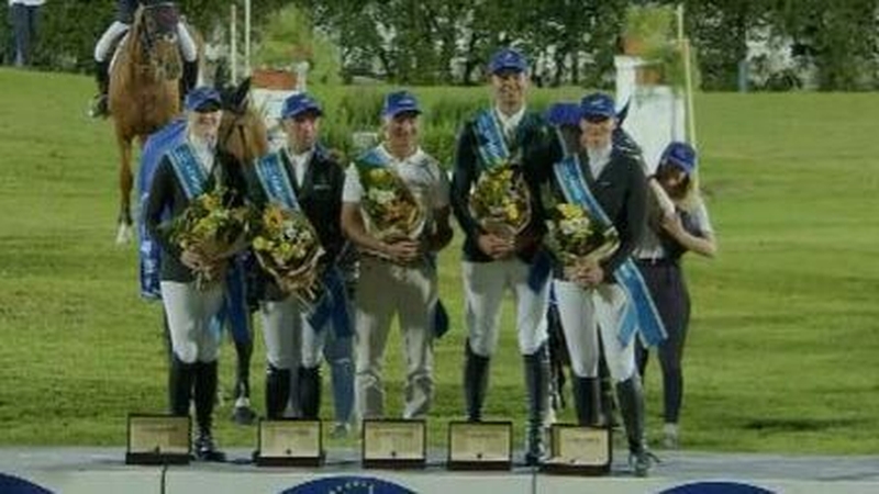 The Irish team on the podium