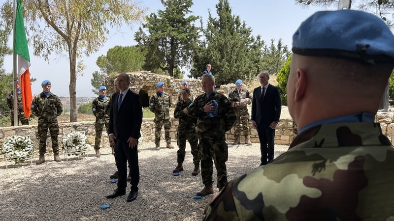 Micheál Martin is being accompanied by Defence Minister Simon Coveney and Defence Forces Chief of Staff, Lieutenant General Seán Clancy