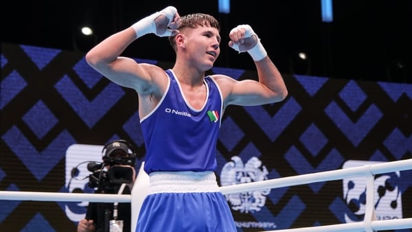 Dylan Eagleson celebrates victory over Panev Daniel Asenov