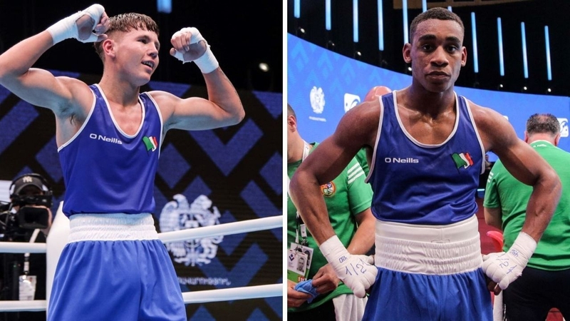 Dylan Eagleson, left, and Gabriel Dossen will fight for gold in Armenia later today