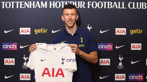 Ivan Perisic at his Spurs unveiling