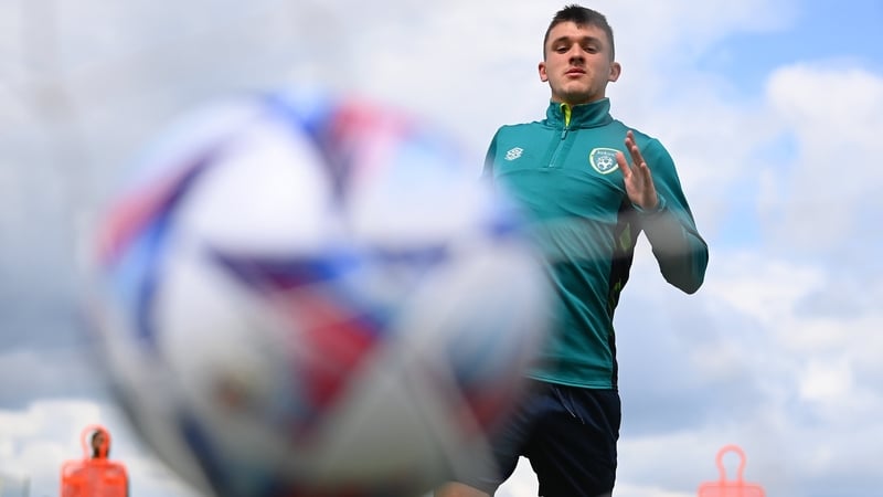 Jason Knight in action at training in Dublin